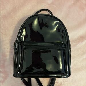 Black Leather Backpack